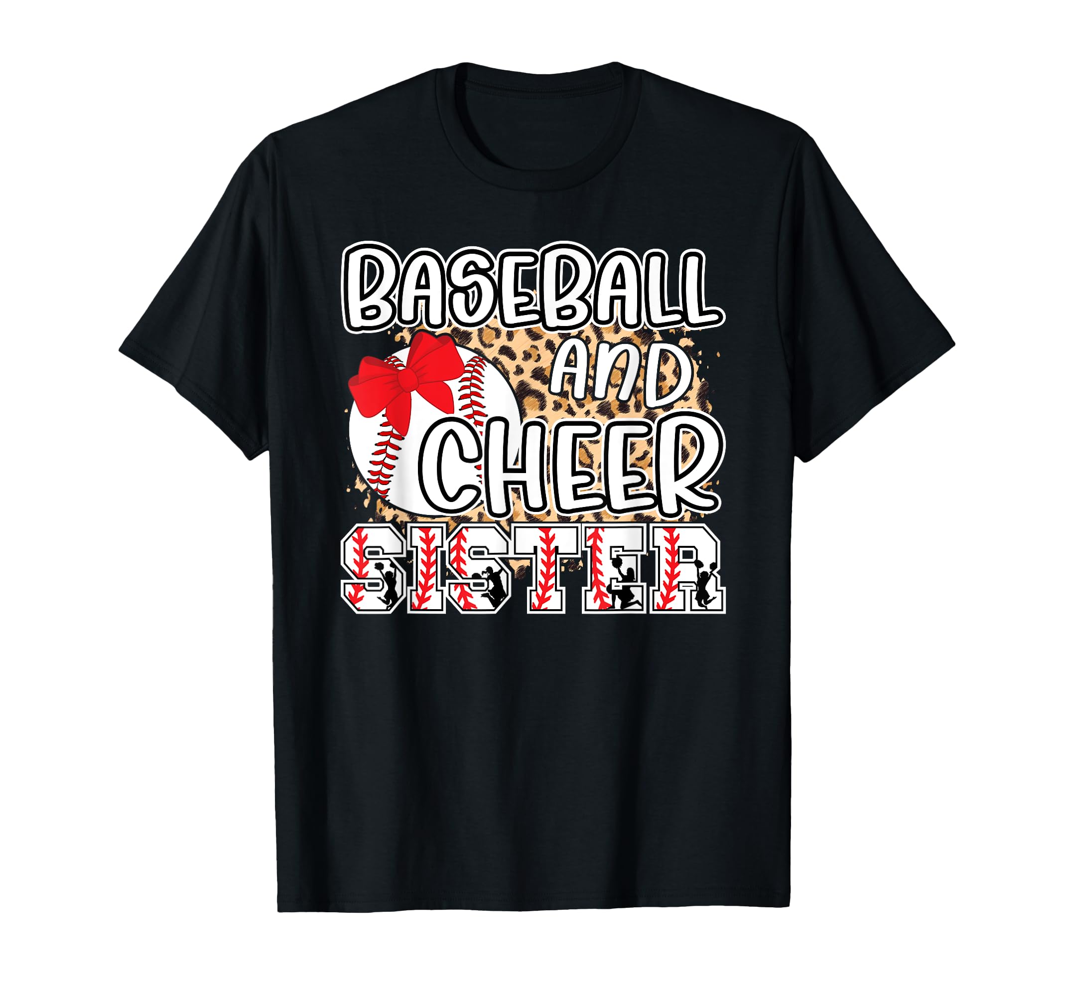 Baseball And Cheer Sister Baseball T-Shirt - Minimalist Print Unisex - T-Shirt, Sweatshirt, Hoodie