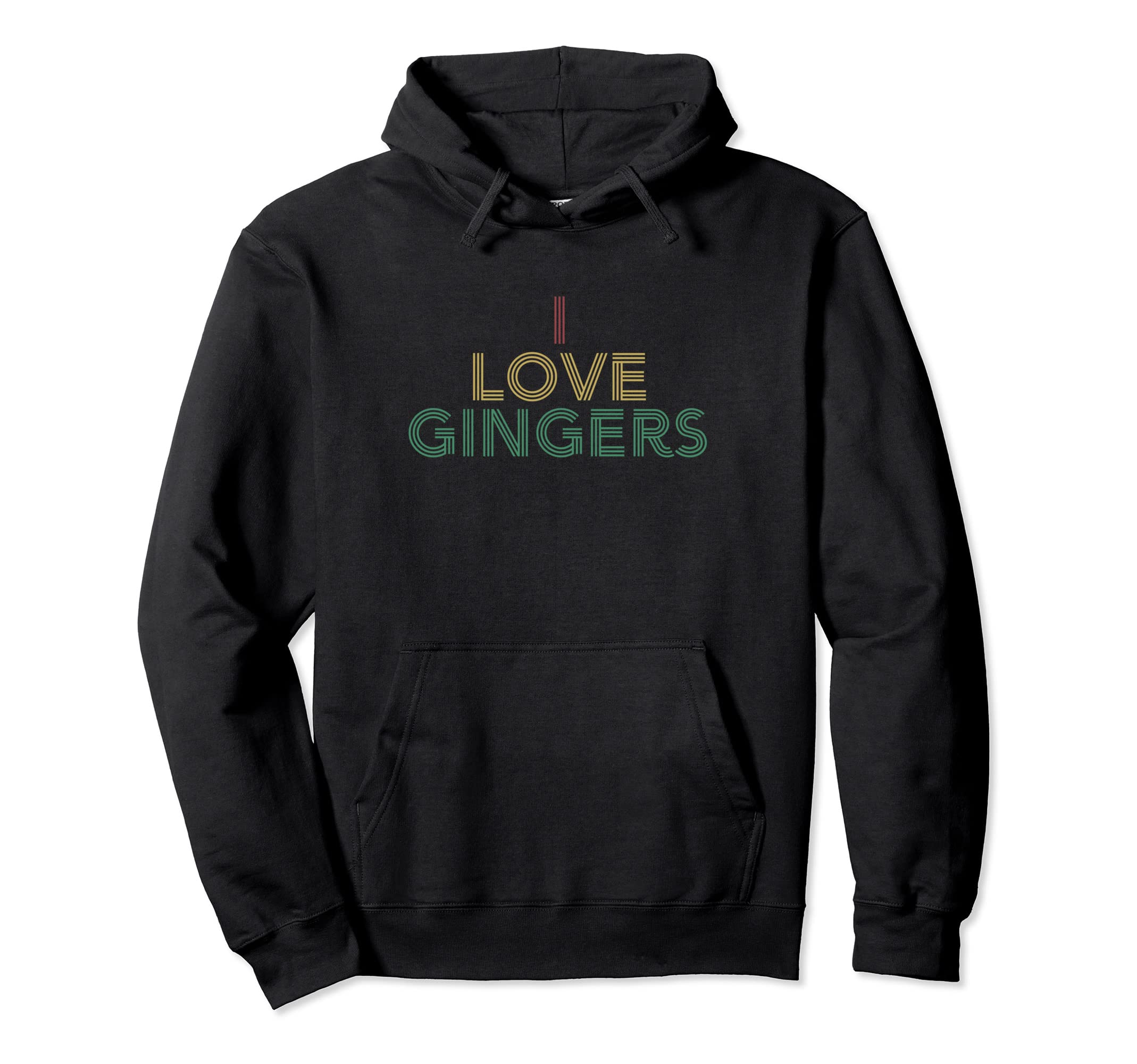 I Love Gingers Distressed 70S Hoodie - Aesthetic Graphic for Adults - T-Shirt, Sweatshirt, Hoodie