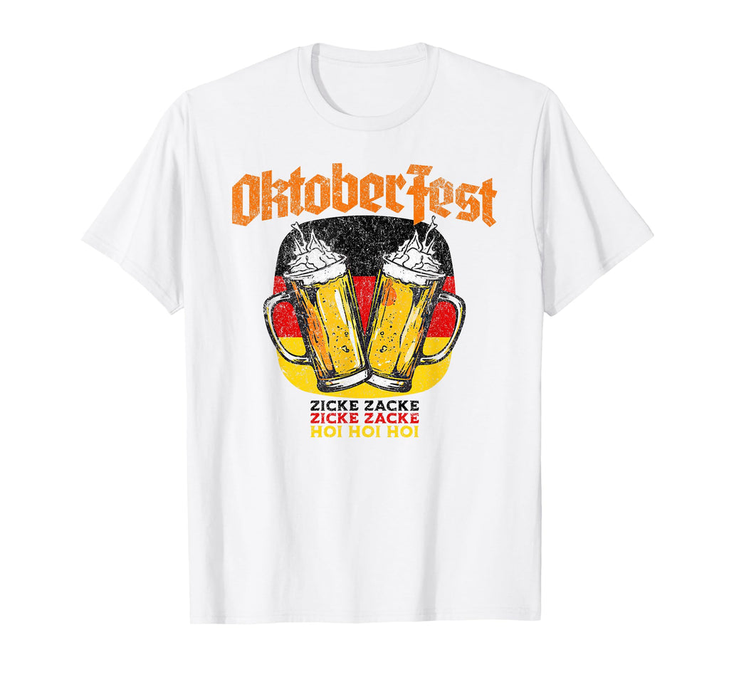 German Oktoberfest Distressed Zicke T-Shirt - Minimalist Print Unisex - T-Shirt, Sweatshirt, Hoodie