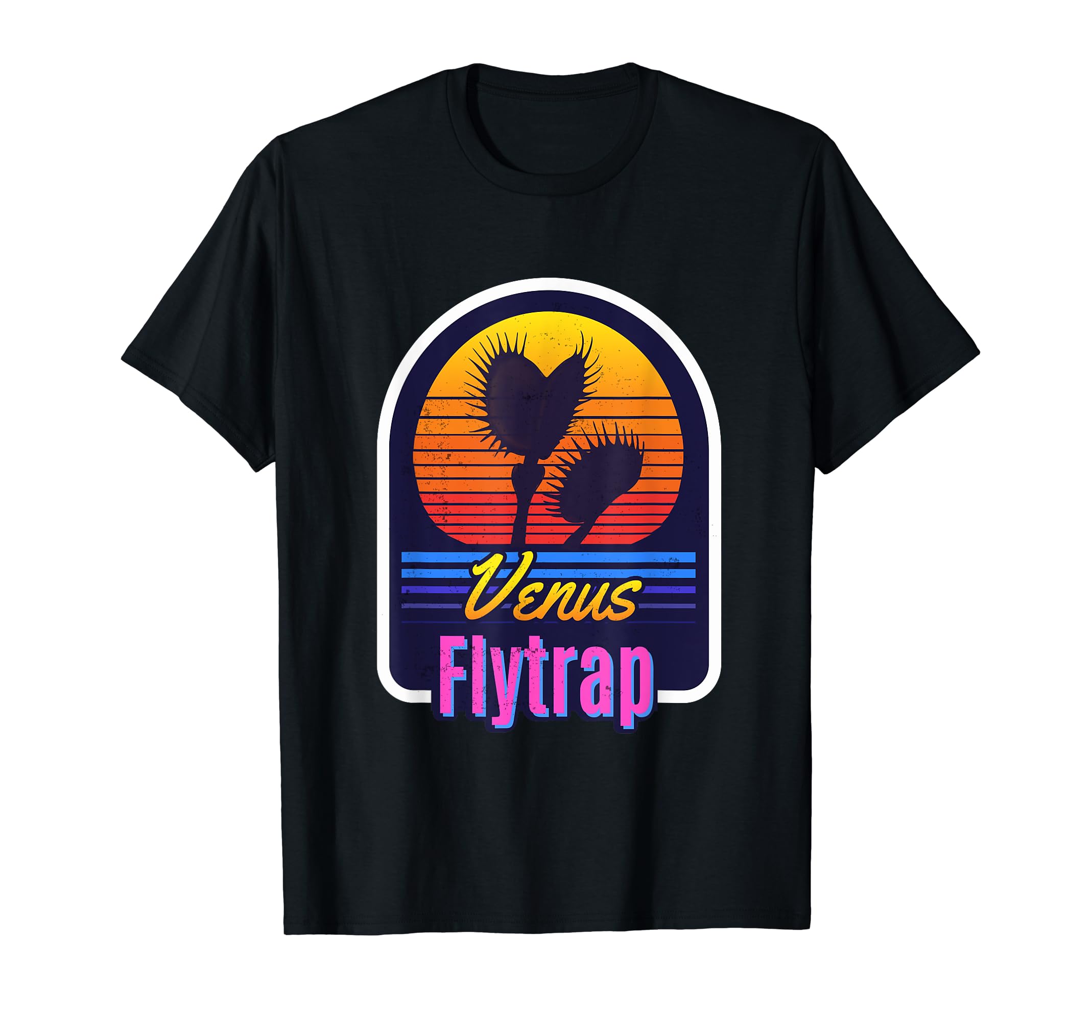Sunset Carnivorous Plant Gift Venus Fly T-Shirt - Minimalist Print Unisex - T-Shirt, Sweatshirt, Hoodie