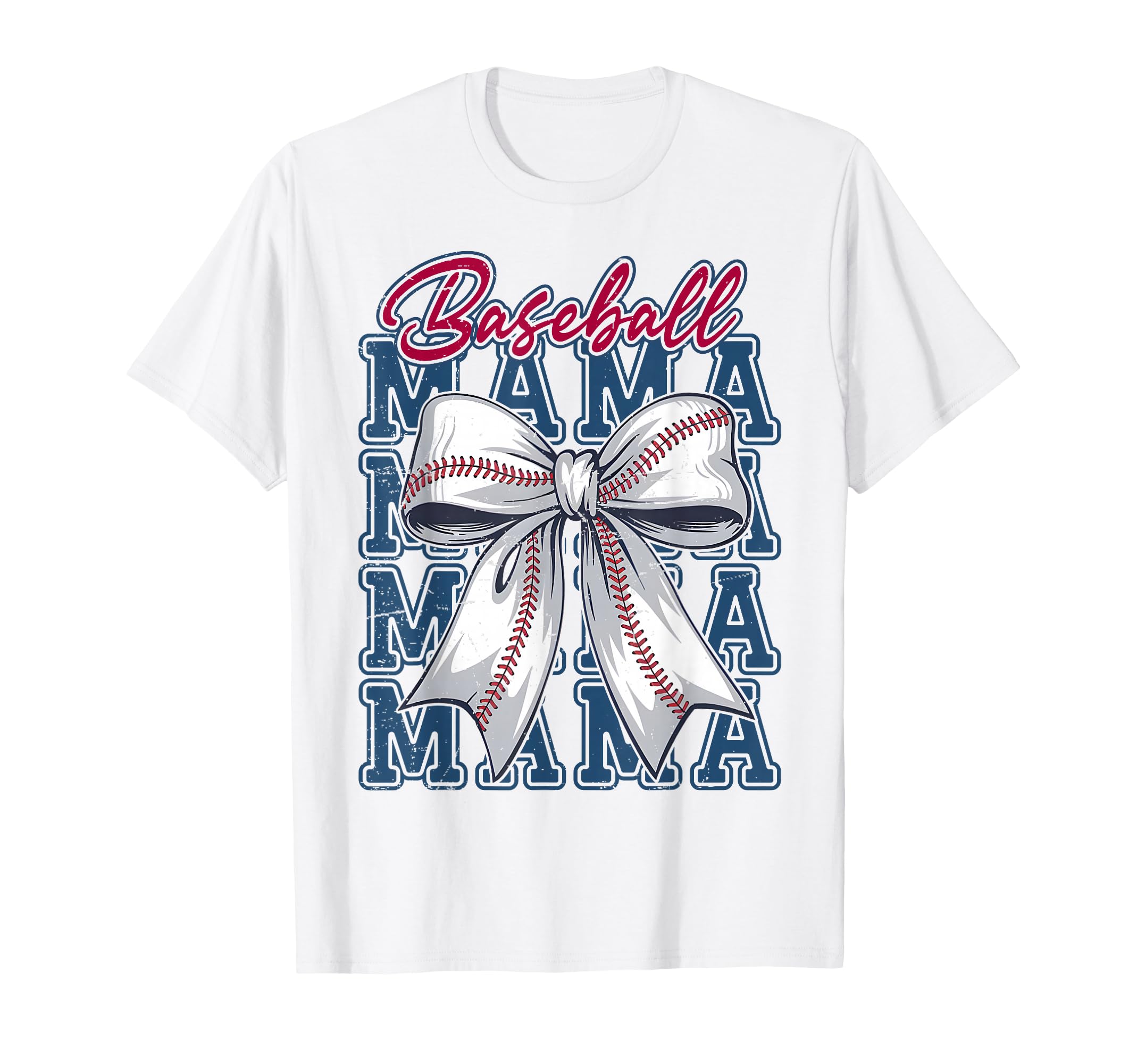Baseball Coquette Bow Baseball Mom T-Shirt - Minimalist Print Men Women - T-Shirt, Sweatshirt, Hoodie