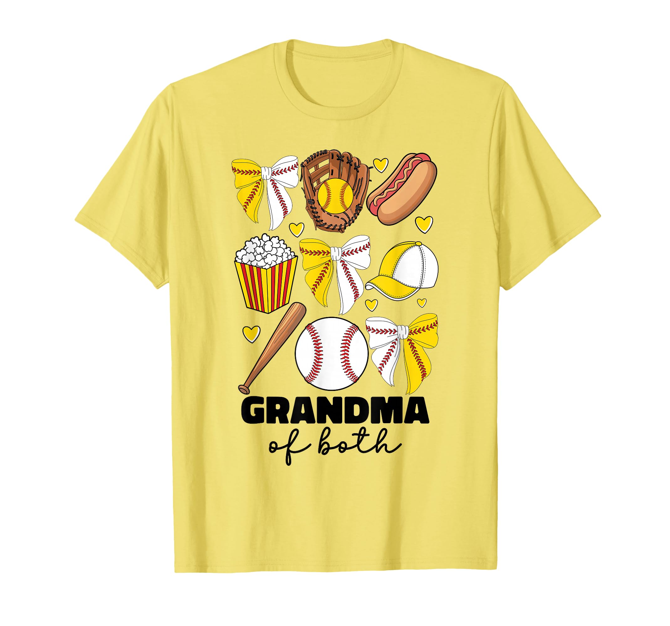 Grandma Both Baseball And Softball T-Shirt - Casual Everyday Wear Unisex - T-Shirt, Sweatshirt, Hoodie