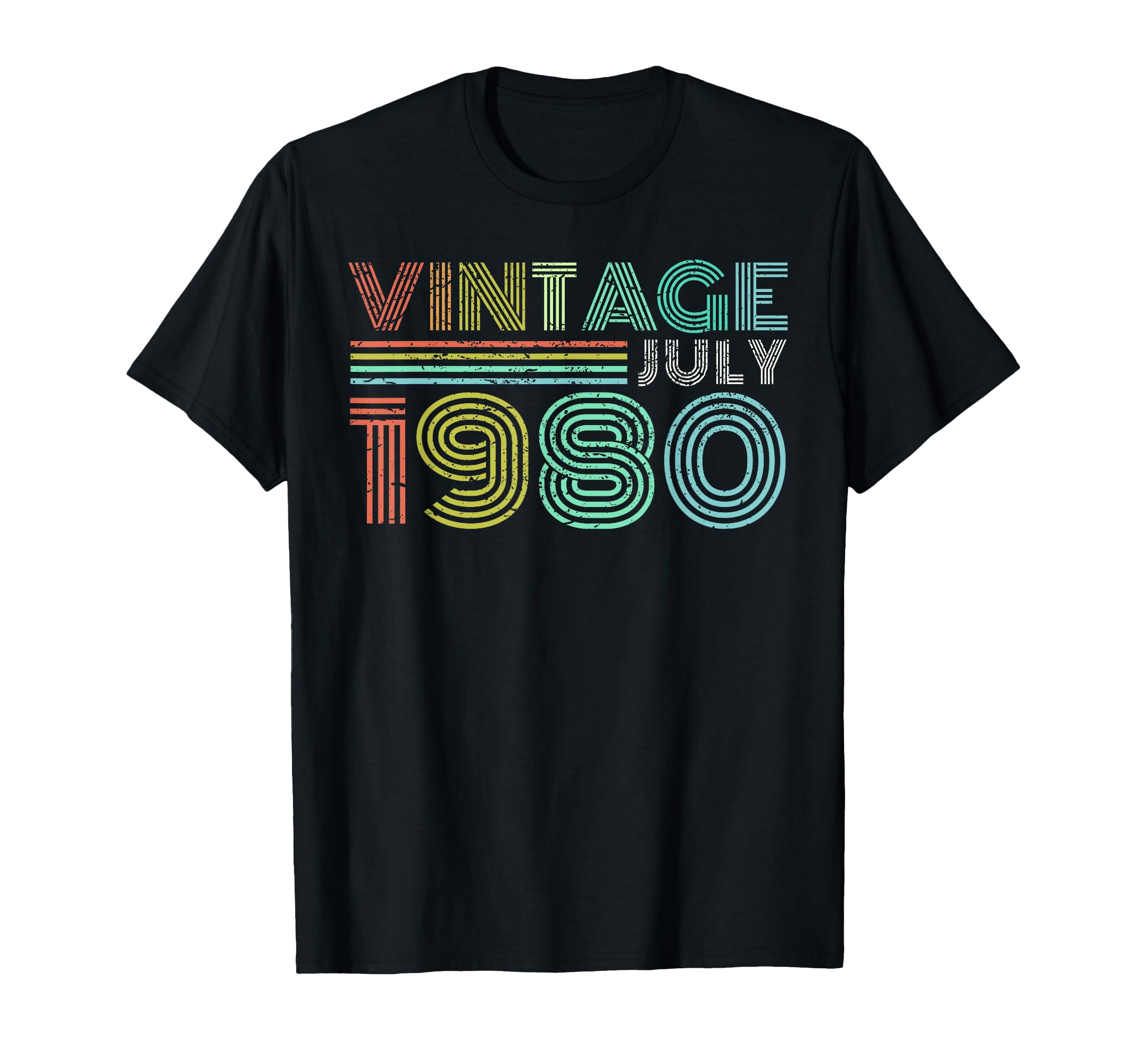 1980 July Sunset 43Rd Birthday T-Shirt - Streetwear Style for Adults - T-Shirt, Sweatshirt, Hoodie