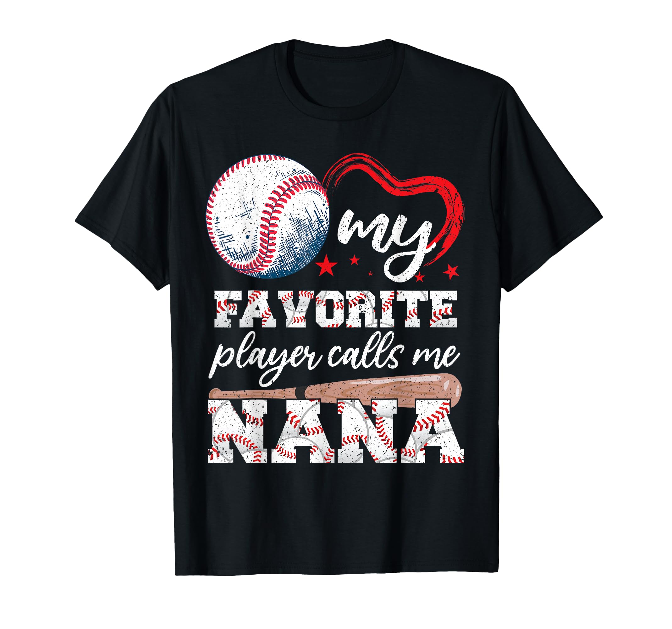 Baseball Grandma My Favourite T-Shirt - Aesthetic Graphic for Adults - T-Shirt, Sweatshirt, Hoodie