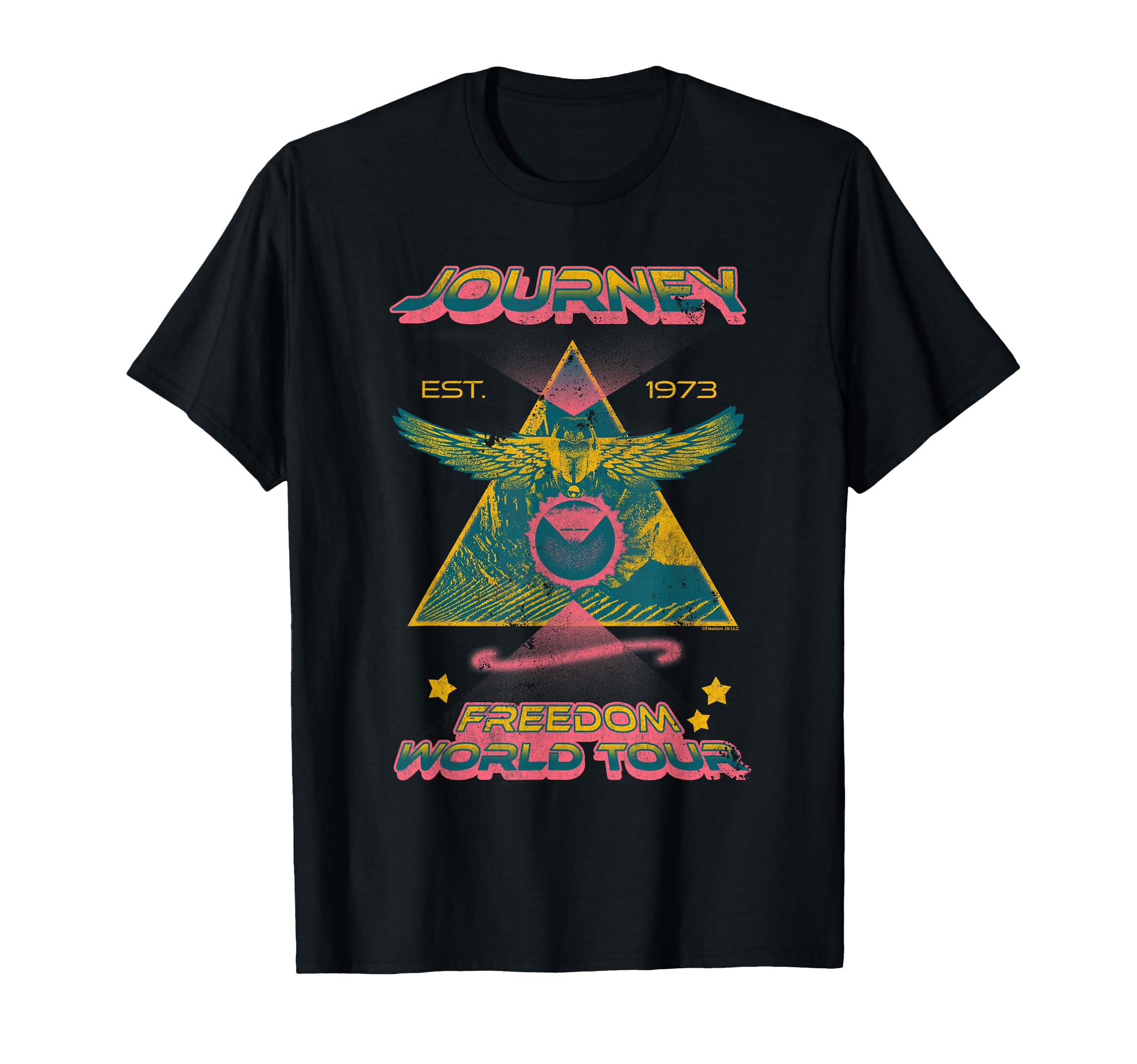 Journey Triangle World Tour Colorful T-Shirt - Unique Graphic for Adults - T-Shirt, Sweatshirt, Hoodie
