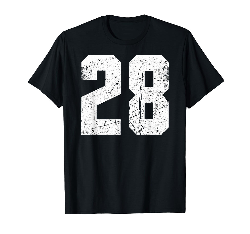Number 28 White Sports Team Varsity T-Shirt - Streetwear Style Men Women - T-Shirt, Sweatshirt, Hoodie