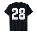 Number 28 White Sports Team Varsity T-Shirt - Streetwear Style Men Women - T-Shirt, Sweatshirt, Hoodie