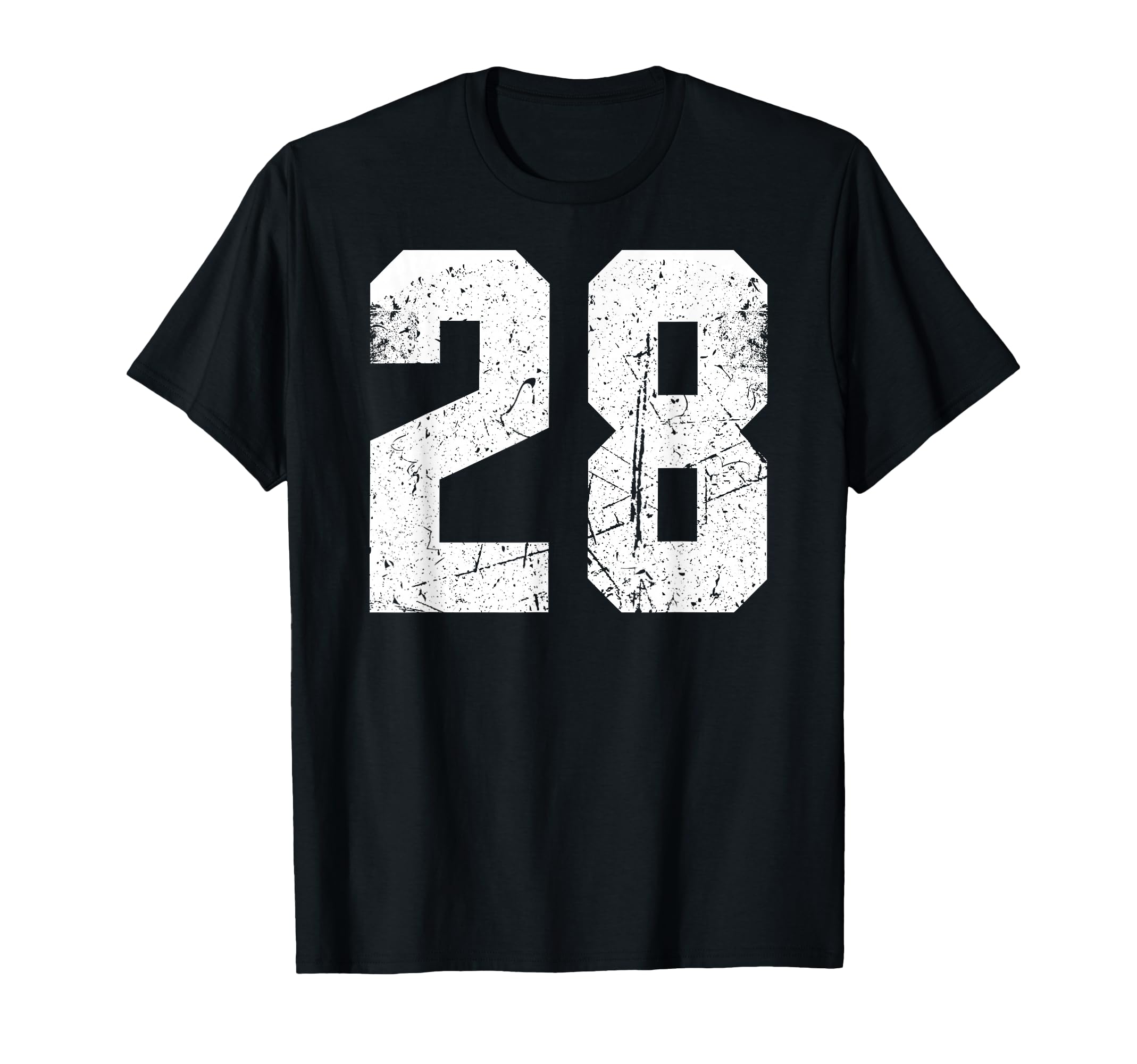 Number 28 White Sports Team Varsity T-Shirt - Streetwear Style Men Women - T-Shirt, Sweatshirt, Hoodie