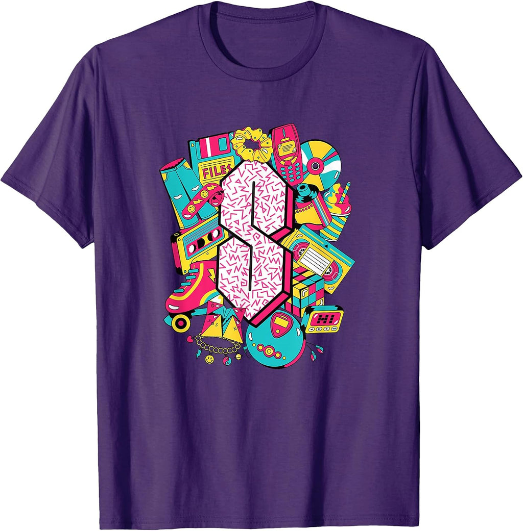 1990 Vibes Retro Raised In The 90's - Adult & Kids T-Shirts, Sweatshirts & Hoodies apparel design preview 1