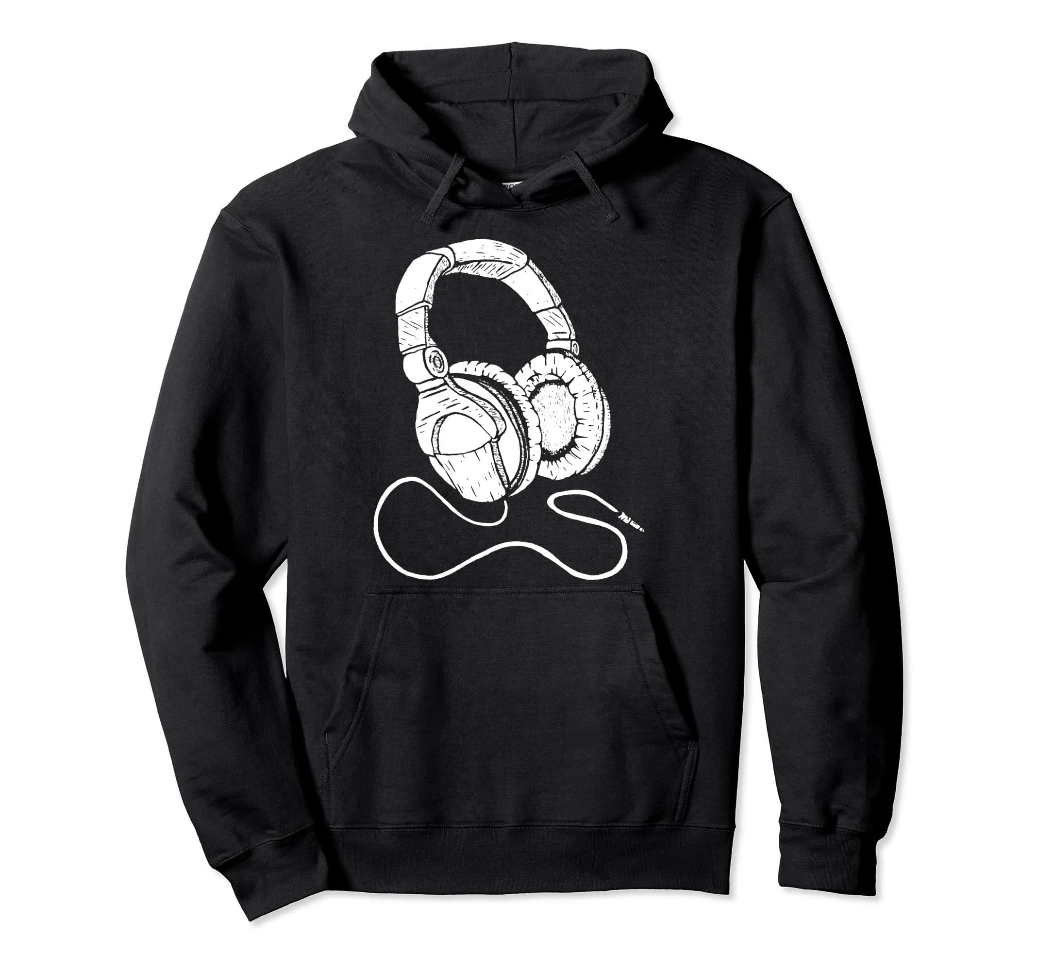 Hip Hop Over Ear Headphones Old Hoodie - Casual Everyday Wear Unisex - T-Shirt, Sweatshirt, Hoodie