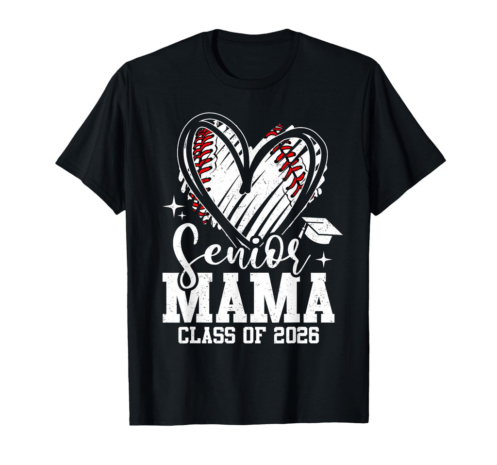 Senior Mama Class 2026 Baseball T-Shirt - Minimalist Print Men Women - T-Shirt, Sweatshirt, Hoodie