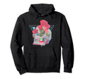 Vaporwave Skull Roses Aesthetic Hoodie - Aesthetic Graphic Men Women - T-Shirt, Sweatshirt, Hoodie