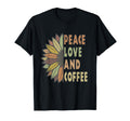 Peace Love And Coffee T-Shirt - Trendy Graphic Unisex - T-Shirt, Sweatshirt, Hoodie