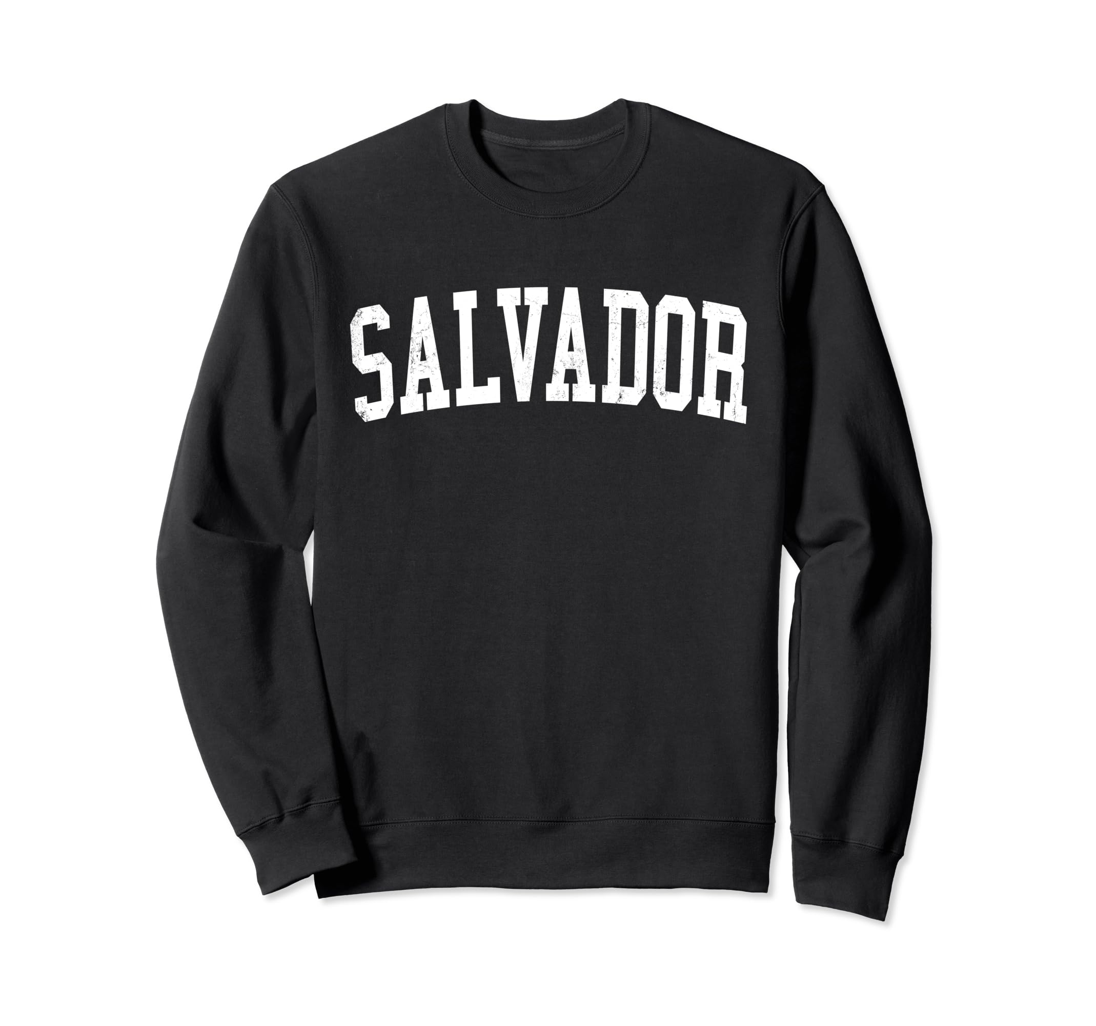 Salvador Brazil Distressed White Sweatshirt - Fun Novelty Design Men Women - T-Shirt, Sweatshirt, Hoodie