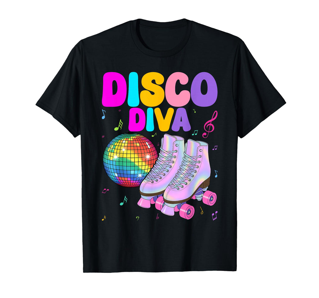 Roller Skating Disco Diva Skate 70S T-Shirt - Minimalist Print for Adults - T-Shirt, Sweatshirt, Hoodie