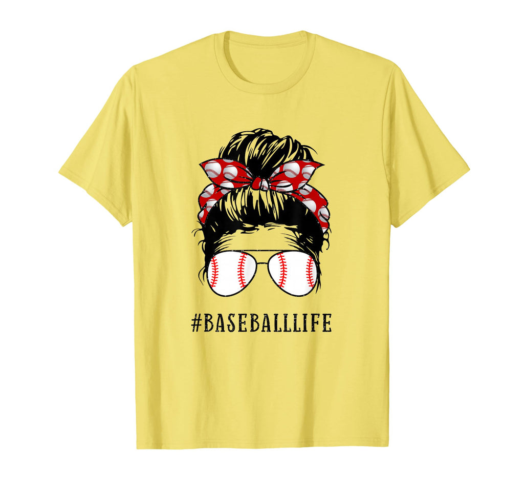 Mom Messy Hair Bun Aviators Glasses T-Shirt - Unique Graphic Men Women - T-Shirt, Sweatshirt, Hoodie