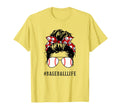 Mom Messy Hair Bun Aviators Glasses T-Shirt - Unique Graphic Men Women - T-Shirt, Sweatshirt, Hoodie