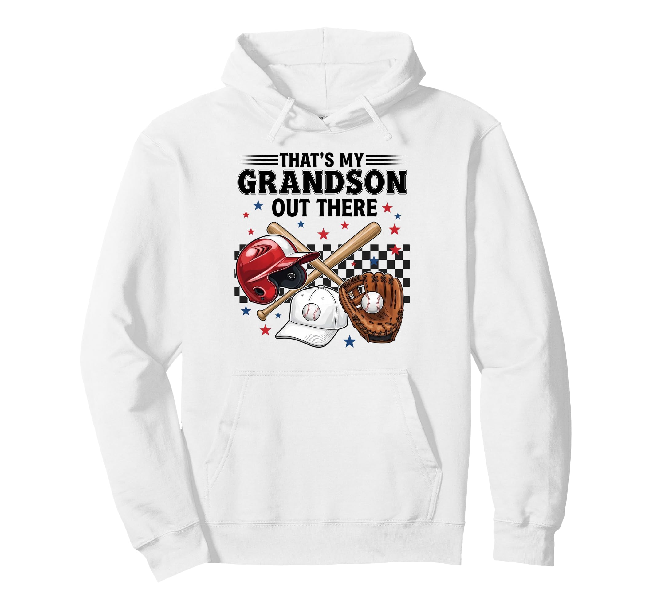 Proud Baseball Grandma Supporting Hoodie - Minimalist Print for Adults - T-Shirt, Sweatshirt, Hoodie
