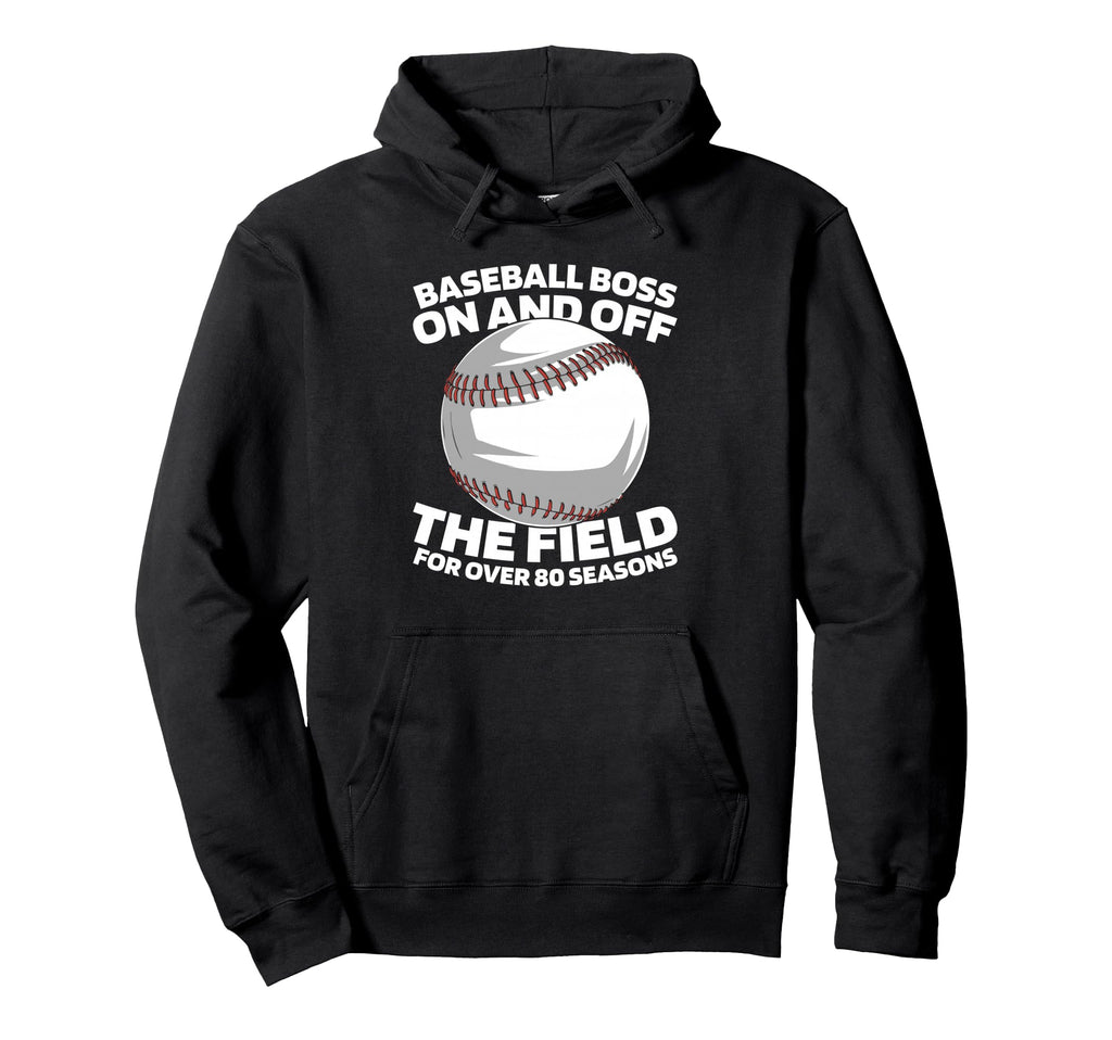 80Th Birthday Team Sport Baseballer Hoodie - Trendy Graphic Unisex - T-Shirt, Sweatshirt, Hoodie