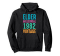 Elder Millennial 1982 Distressed Hoodie - Streetwear Style Unisex - T-Shirt, Sweatshirt, Hoodie