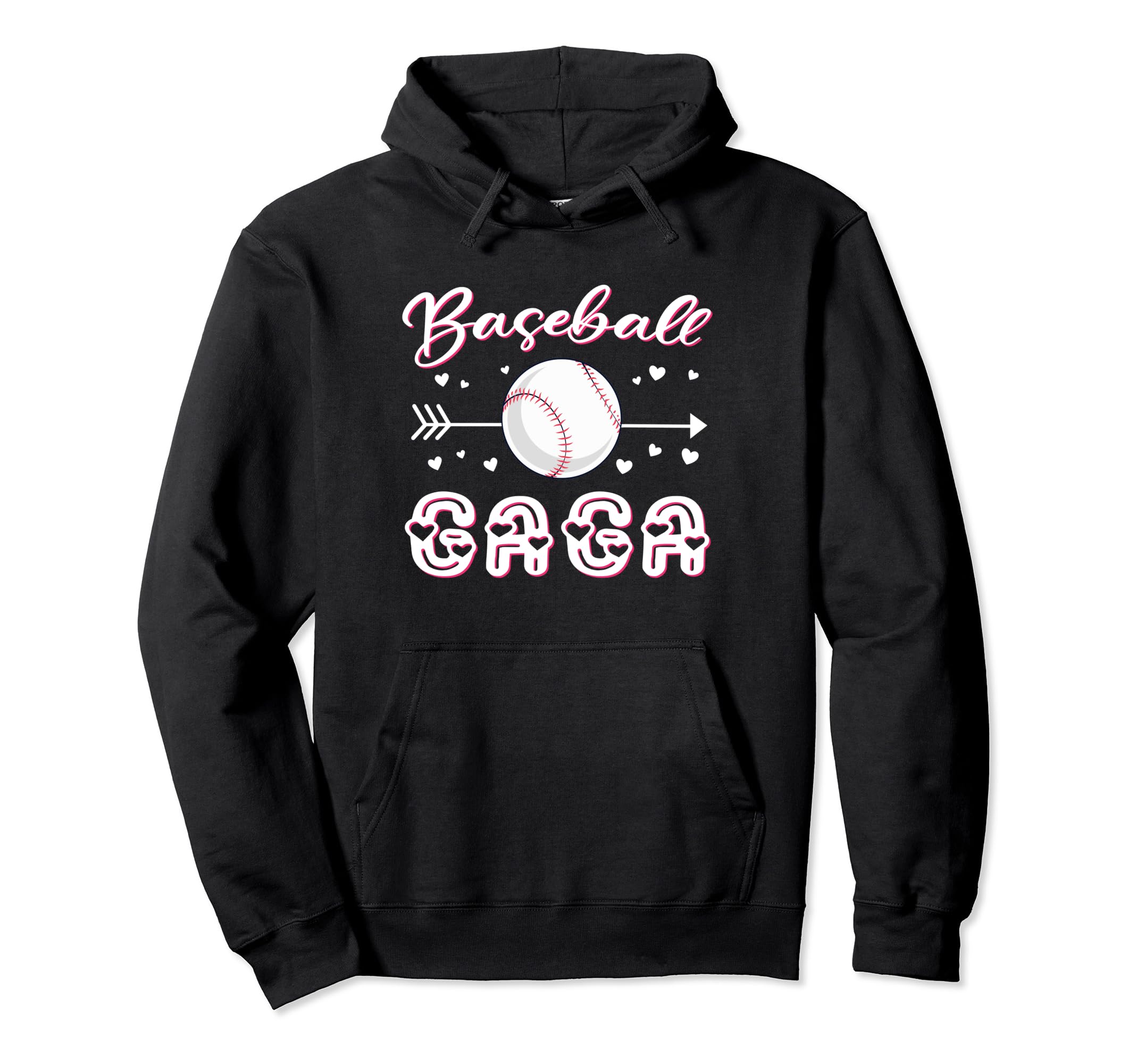 Baseball Gaga Baseball Sport Lover Hoodie - Fun Novelty Design Men Women - T-Shirt, Sweatshirt, Hoodie