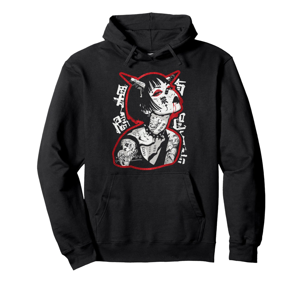Japanese Streetwear Cyberpunk Y2K Hoodie - Graphic Print for Adults - T-Shirt, Sweatshirt, Hoodie