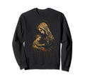 Mary Jesus Distressed 90S Goth Sweatshirt - Graphic Print for Adults - T-Shirt, Sweatshirt, Hoodie
