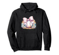 Baseball Coquette Bow Baseball Mom Hoodie - Graphic Print Unisex - T-Shirt, Sweatshirt, Hoodie