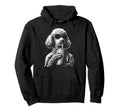 Poodle Drinking Iced Coffee Funny Dog Hoodie - Novelty Apparel for Adults - T-Shirt, Sweatshirt, Hoodie