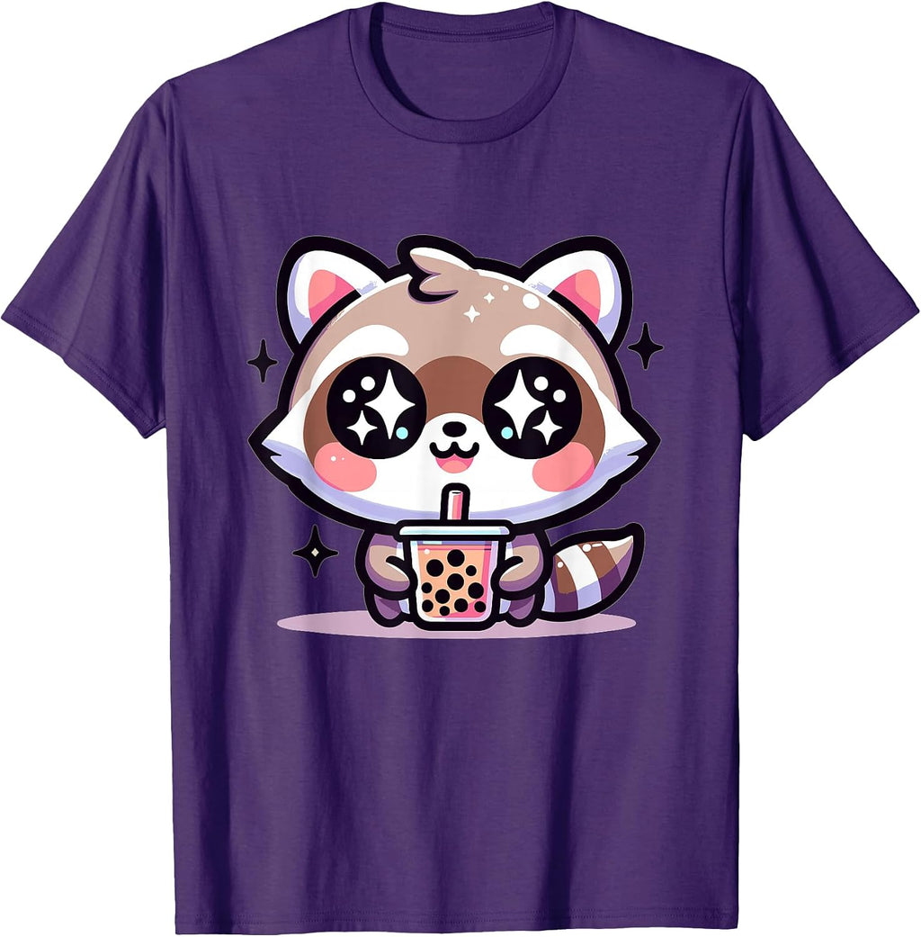 Cute Kawaii Animals Drinking Boba Tea Co. - Adult & Kids T-Shirts, Sweatshirts & Hoodies apparel design preview 1