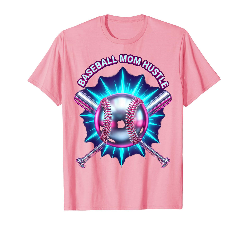 Baseball Mom Hustle Proud Sports Parent T-Shirt - Trendy Graphic Men Women - T-Shirt, Sweatshirt, Hoodie
