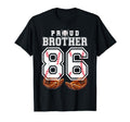 Proud Brother Baseball Player Number 86 T-Shirt - Minimalist Print Unisex - T-Shirt, Sweatshirt, Hoodie