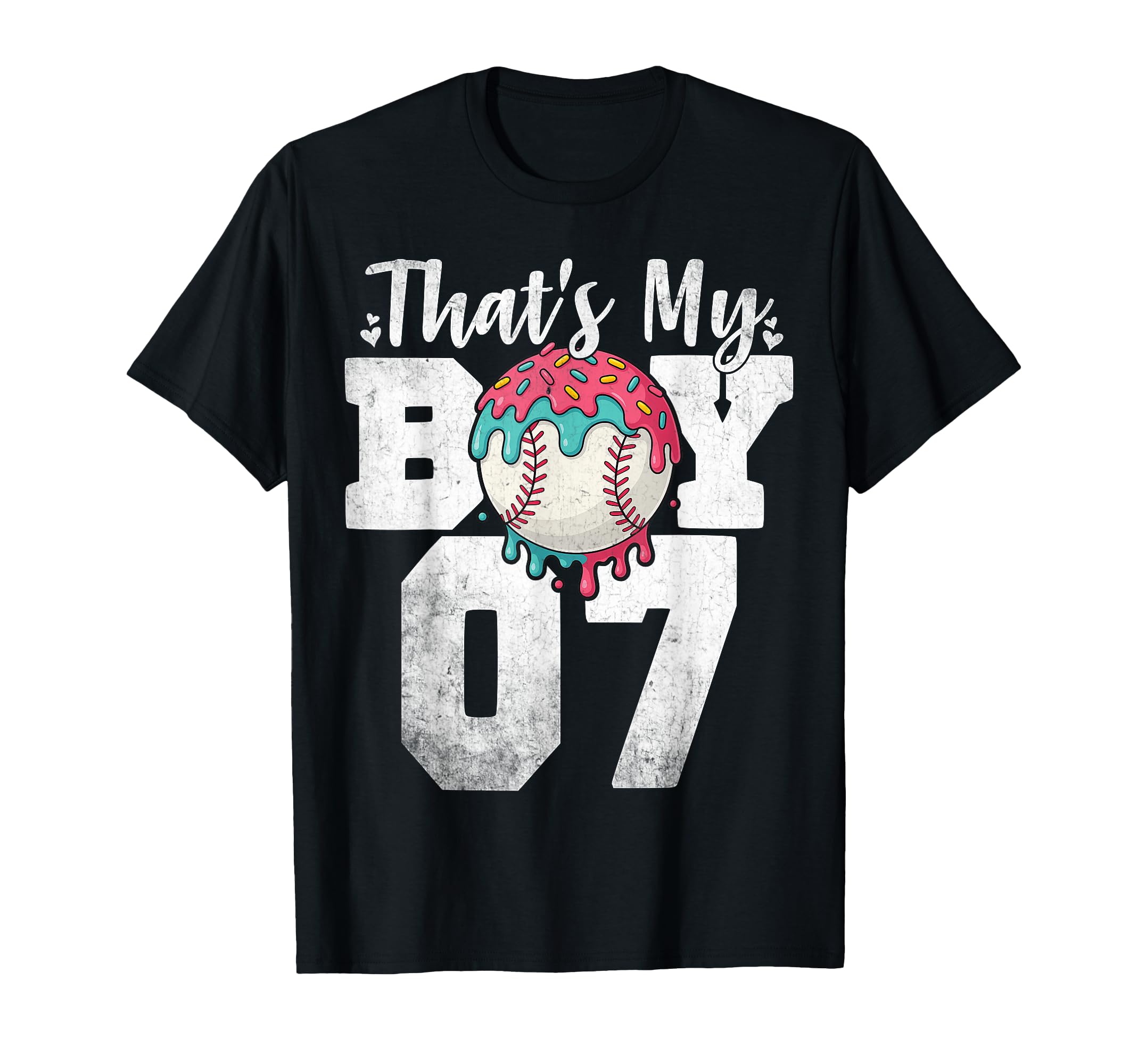 Thats My Baseball 7 Number Mom Dad 7 T-Shirt - Unique Graphic for Adults - T-Shirt, Sweatshirt, Hoodie