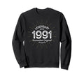 Legendary Since 1991 Birth Year Sweatshirt - Custom Art Print for Adults - T-Shirt, Sweatshirt, Hoodie