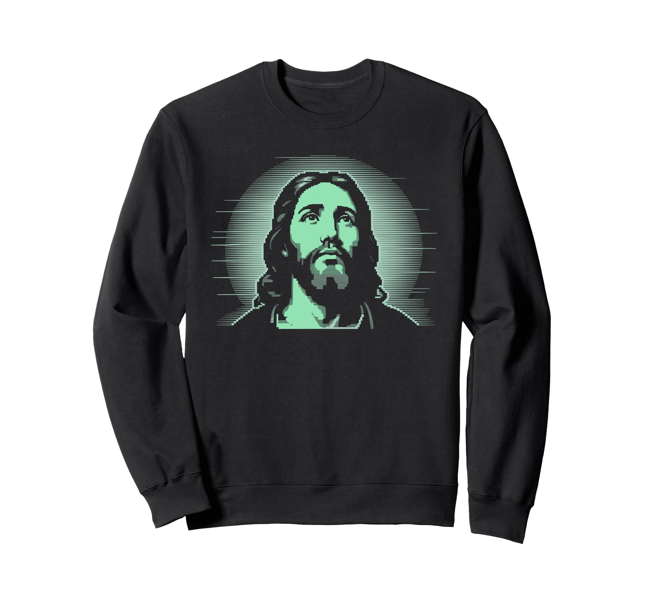 Pixel Jesus Arcade Christian Gamer Sweatshirt - Trendy Graphic Unisex - T-Shirt, Sweatshirt, Hoodie