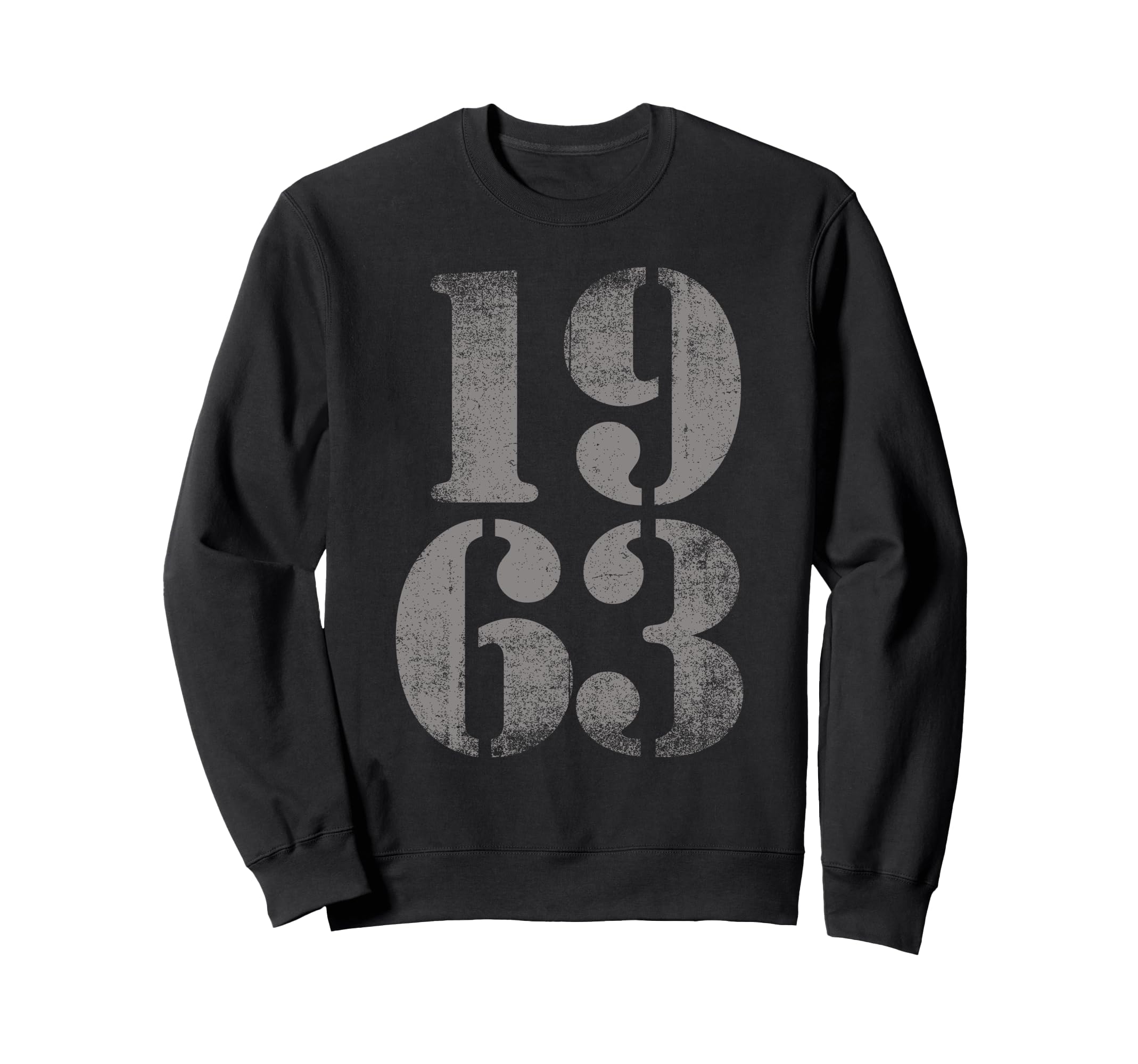 1963 Birth Year Distressed Birthday Sweatshirt - Graphic Print Unisex - T-Shirt, Sweatshirt, Hoodie