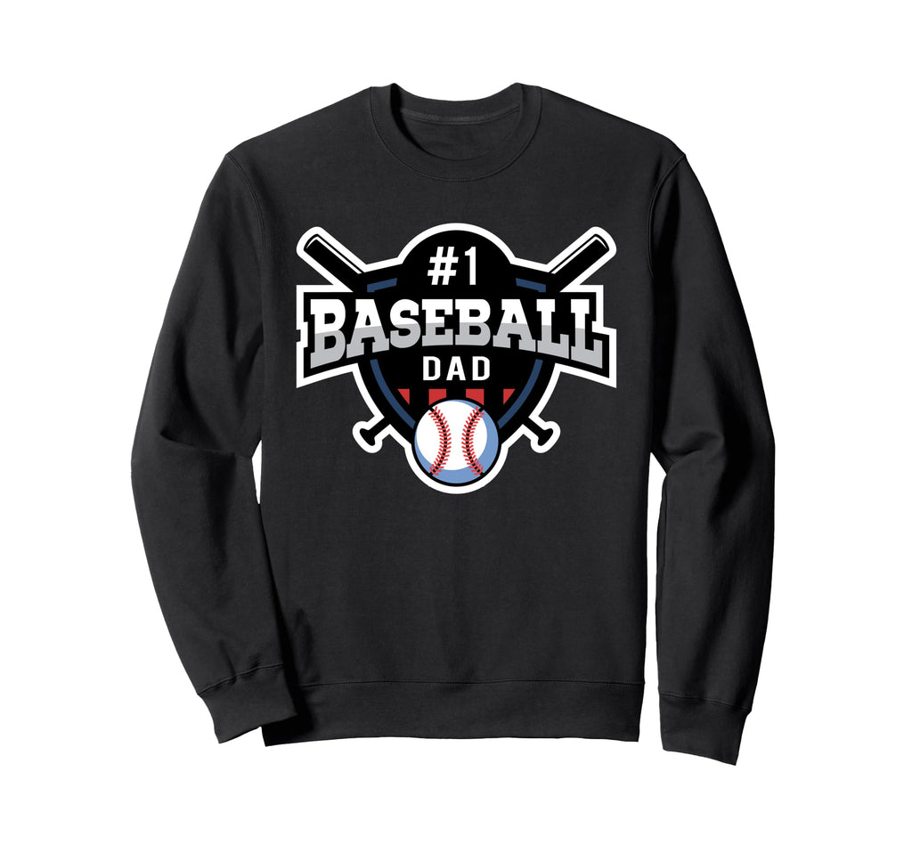 Best Baseball Dad Number 1 Baseball Sweatshirt - Aesthetic Graphic Unisex - T-Shirt, Sweatshirt, Hoodie