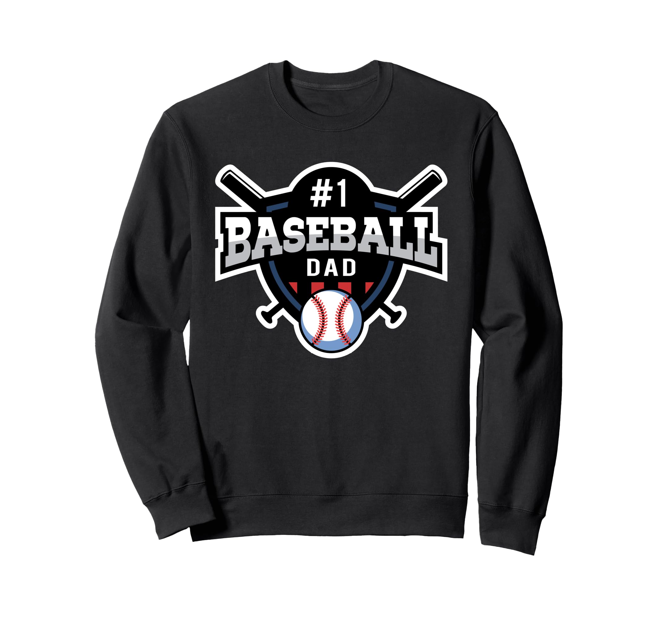 Best Baseball Dad Number 1 Baseball Sweatshirt - Aesthetic Graphic Unisex - T-Shirt, Sweatshirt, Hoodie