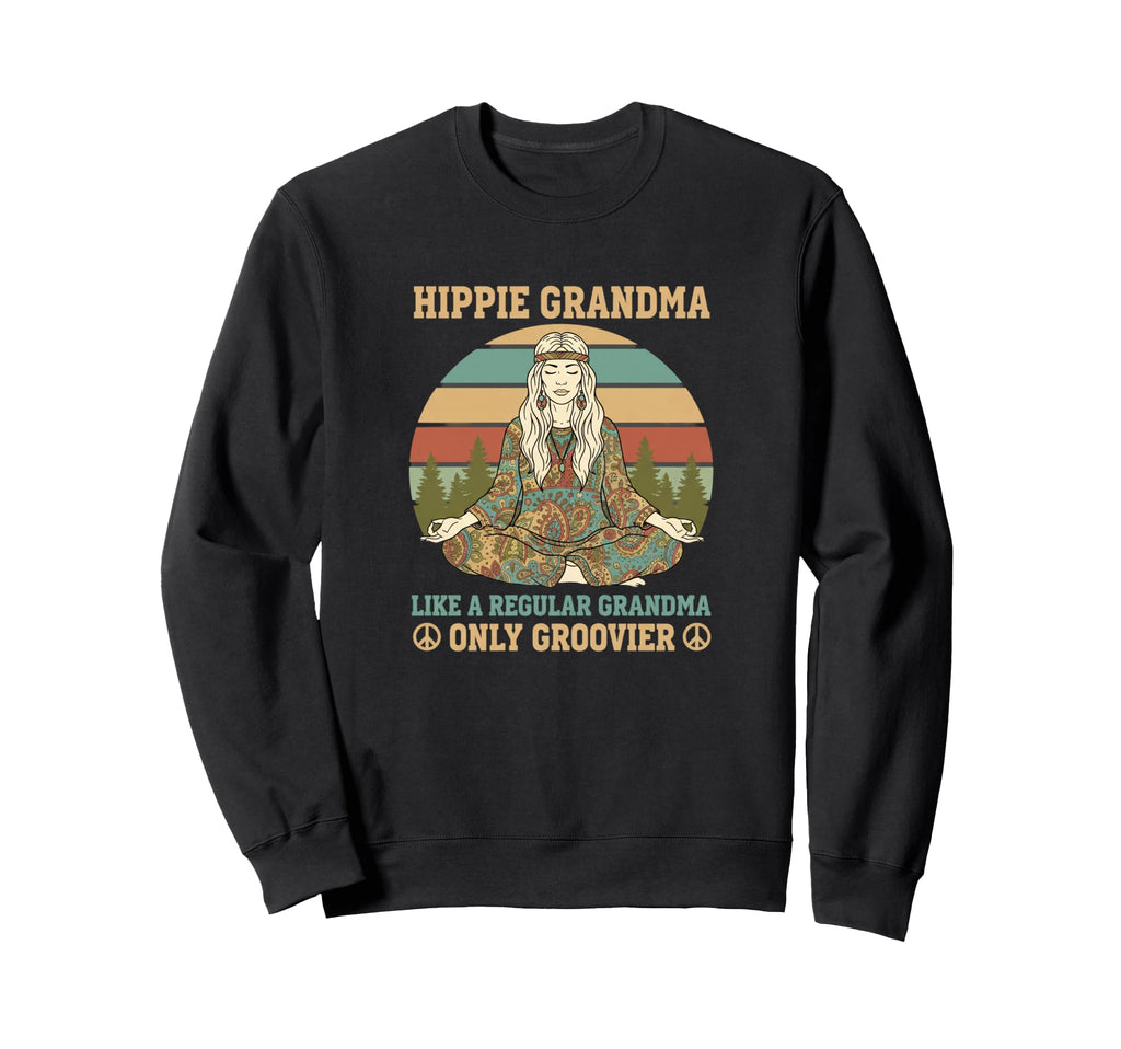 Grandparent Hippie Grandma Boho Sweatshirt - Graphic Print Men Women - T-Shirt, Sweatshirt, Hoodie