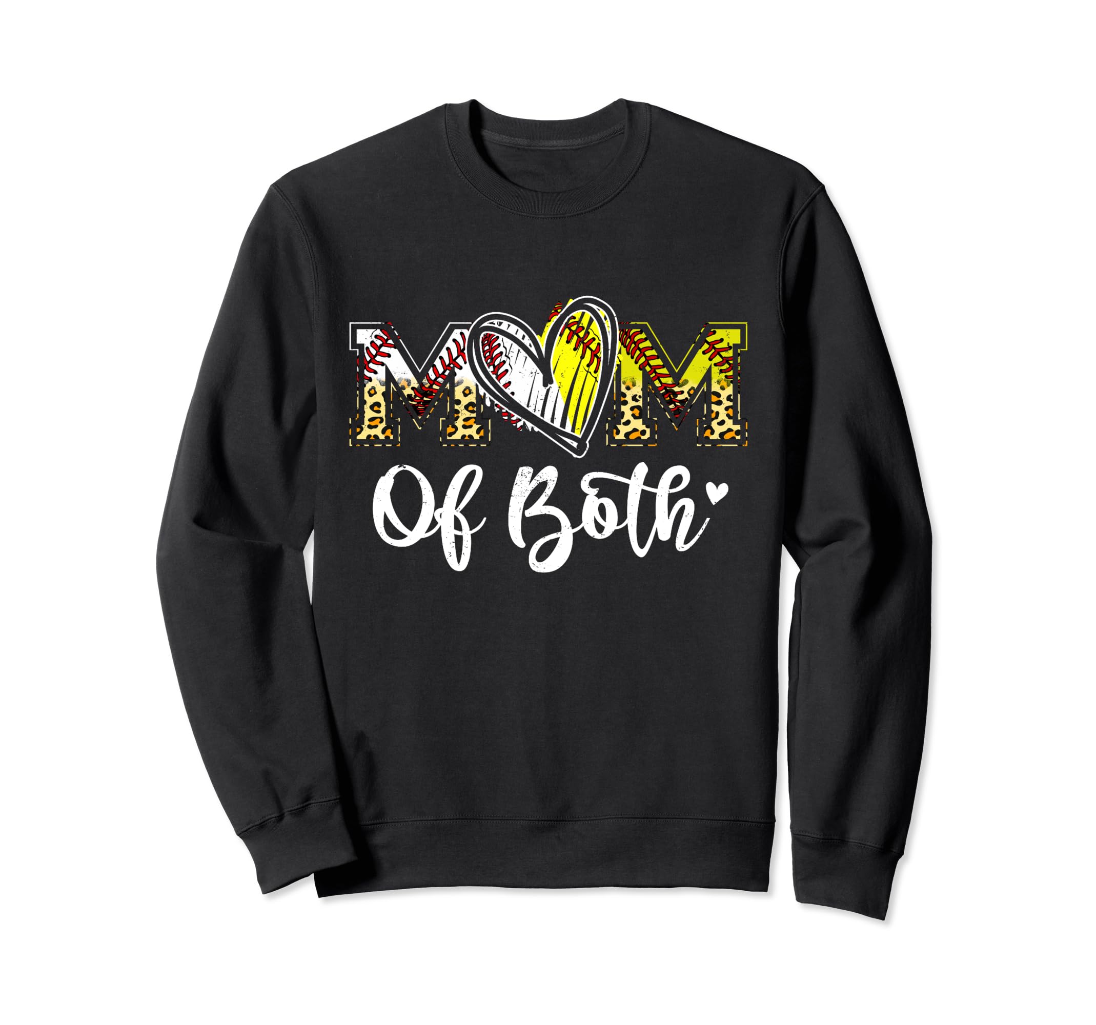 Mom Both Baseball Softball Mothers Sweatshirt - Unique Graphic Men Women - T-Shirt, Sweatshirt, Hoodie