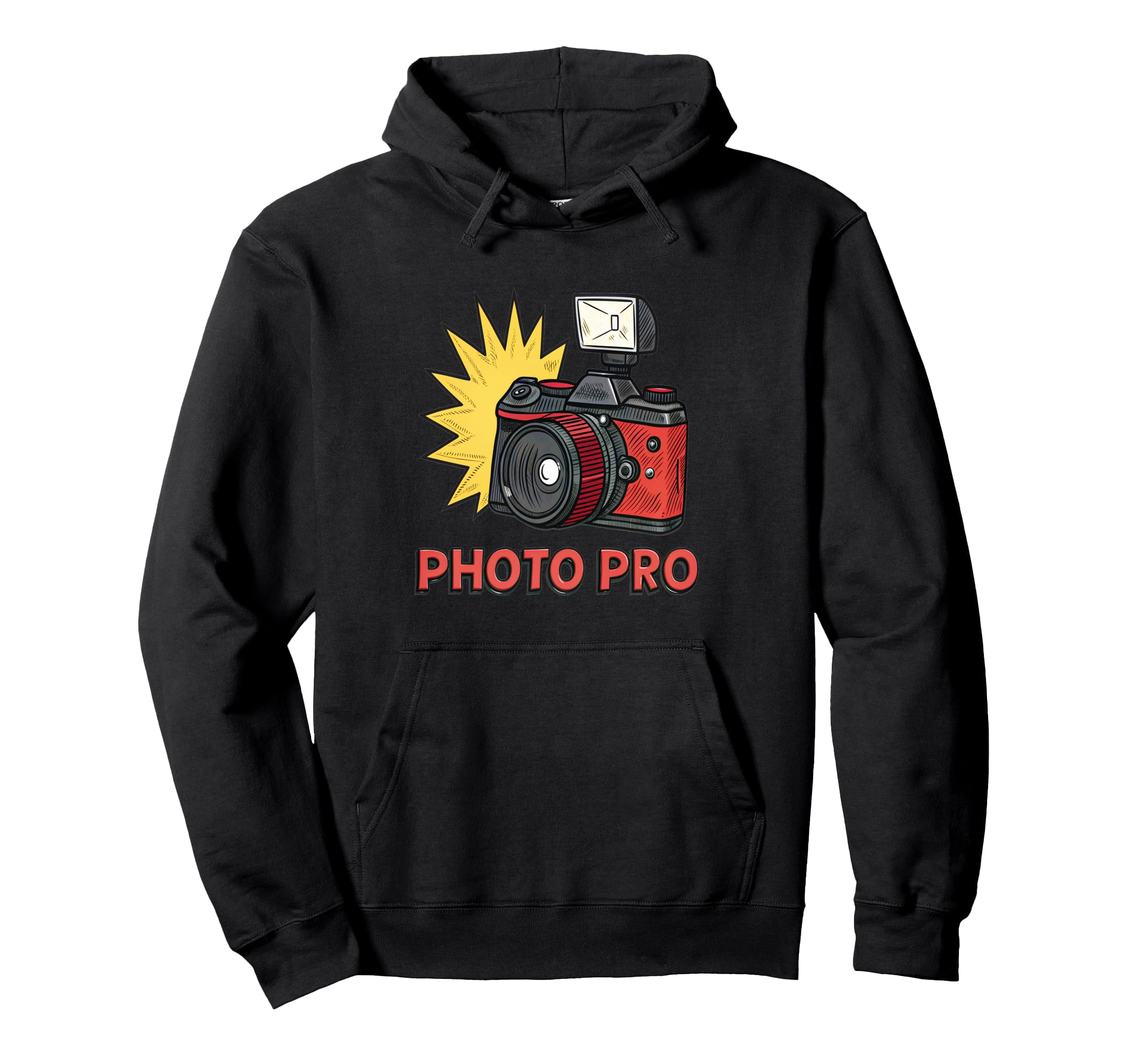 Camera Illustration Photo Pro Hoodie - Streetwear Style for Adults - T-Shirt, Sweatshirt, Hoodie