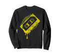 Dripping Cassette Tape Sweatshirt - Trendy Graphic Unisex - T-Shirt, Sweatshirt, Hoodie