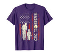 Fathers Day Baseball Dad Usa Flag T-Shirt - Fun Novelty Design Unisex - T-Shirt, Sweatshirt, Hoodie