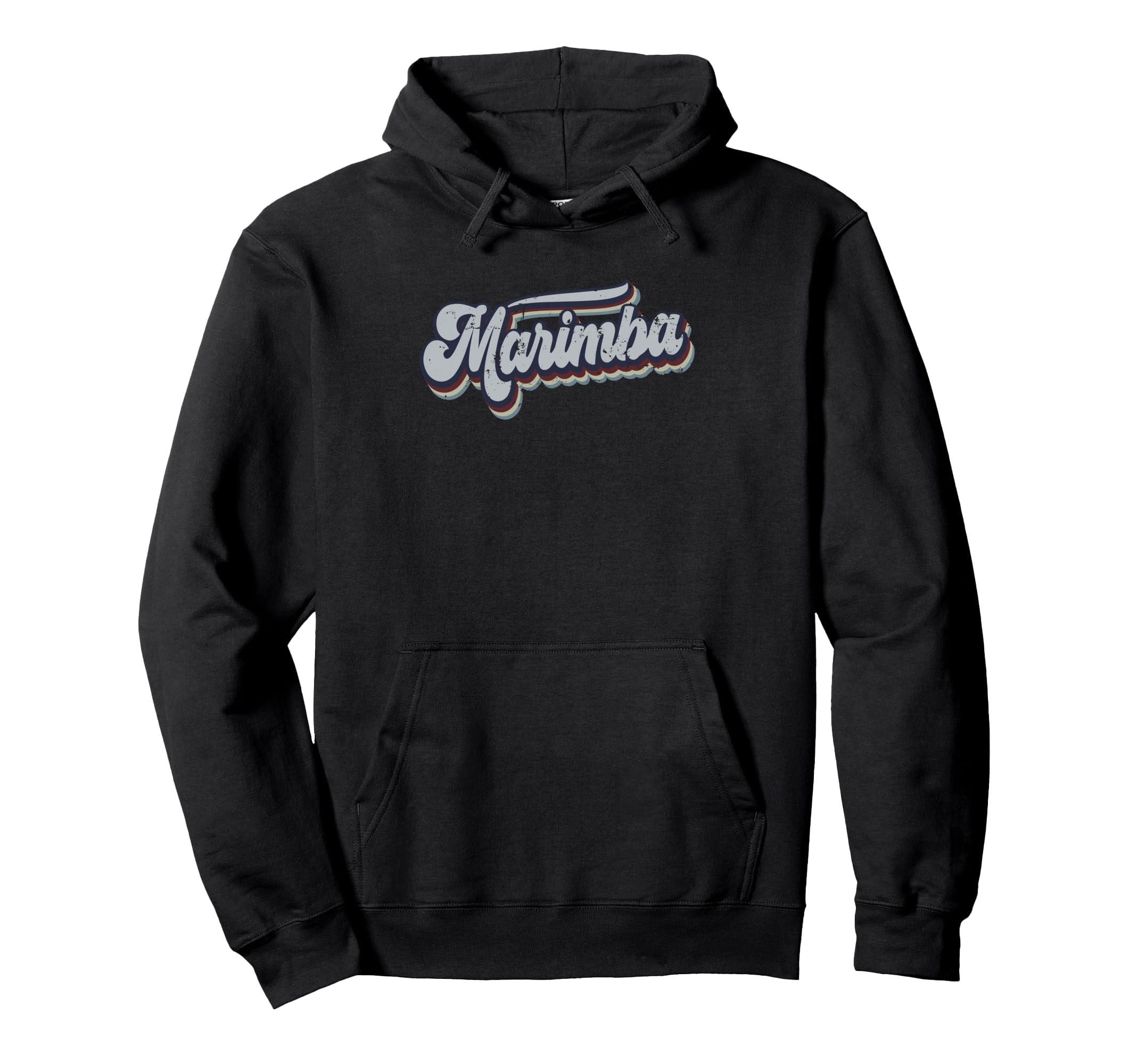 Marimba Distressed Rainbow Gift Hoodie - Fun Novelty Design Men Women - T-Shirt, Sweatshirt, Hoodie