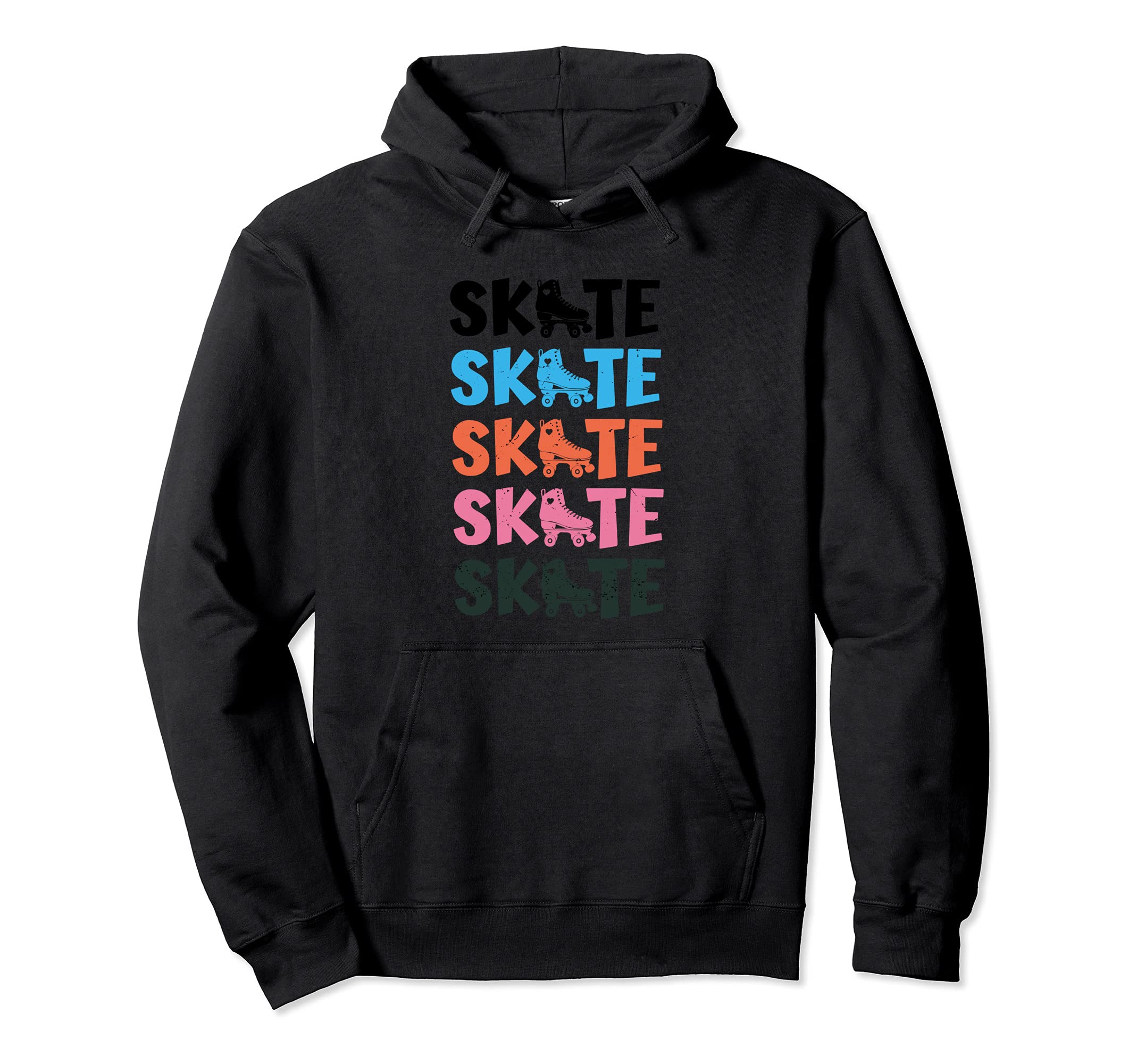 Colorful Skate Roller Derby Skating Hoodie - Minimalist Print Men Women - T-Shirt, Sweatshirt, Hoodie