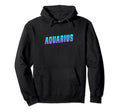 Aquarius Blue Purple Zodiac Sign Hoodie - Trendy Graphic Men Women - T-Shirt, Sweatshirt, Hoodie