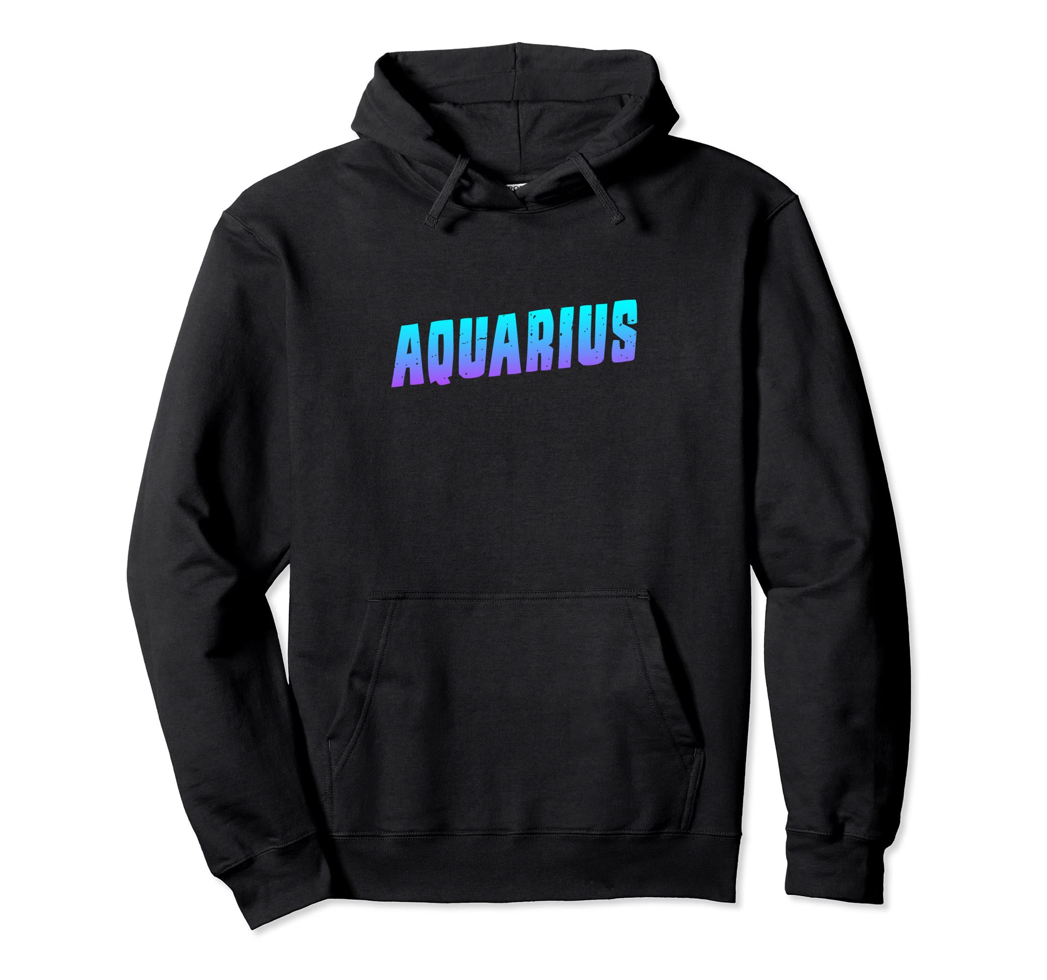 Aquarius Blue Purple Zodiac Sign Hoodie - Trendy Graphic Men Women - T-Shirt, Sweatshirt, Hoodie