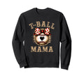 T Ball Mama Ball Bow Baseball Teen Sweatshirt - Novelty Apparel Men Women - T-Shirt, Sweatshirt, Hoodie
