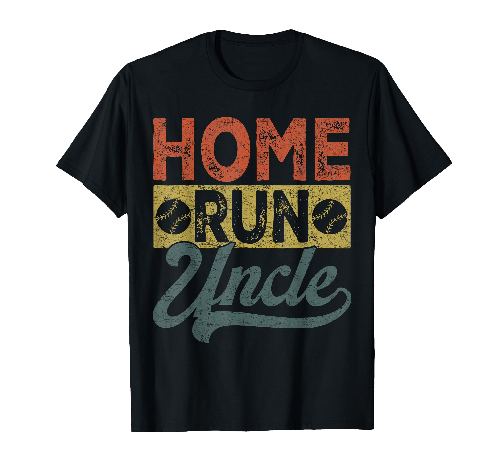 Uncle Baseball Home Run Uncle T-Shirt - Unique Graphic for Adults - T-Shirt, Sweatshirt, Hoodie