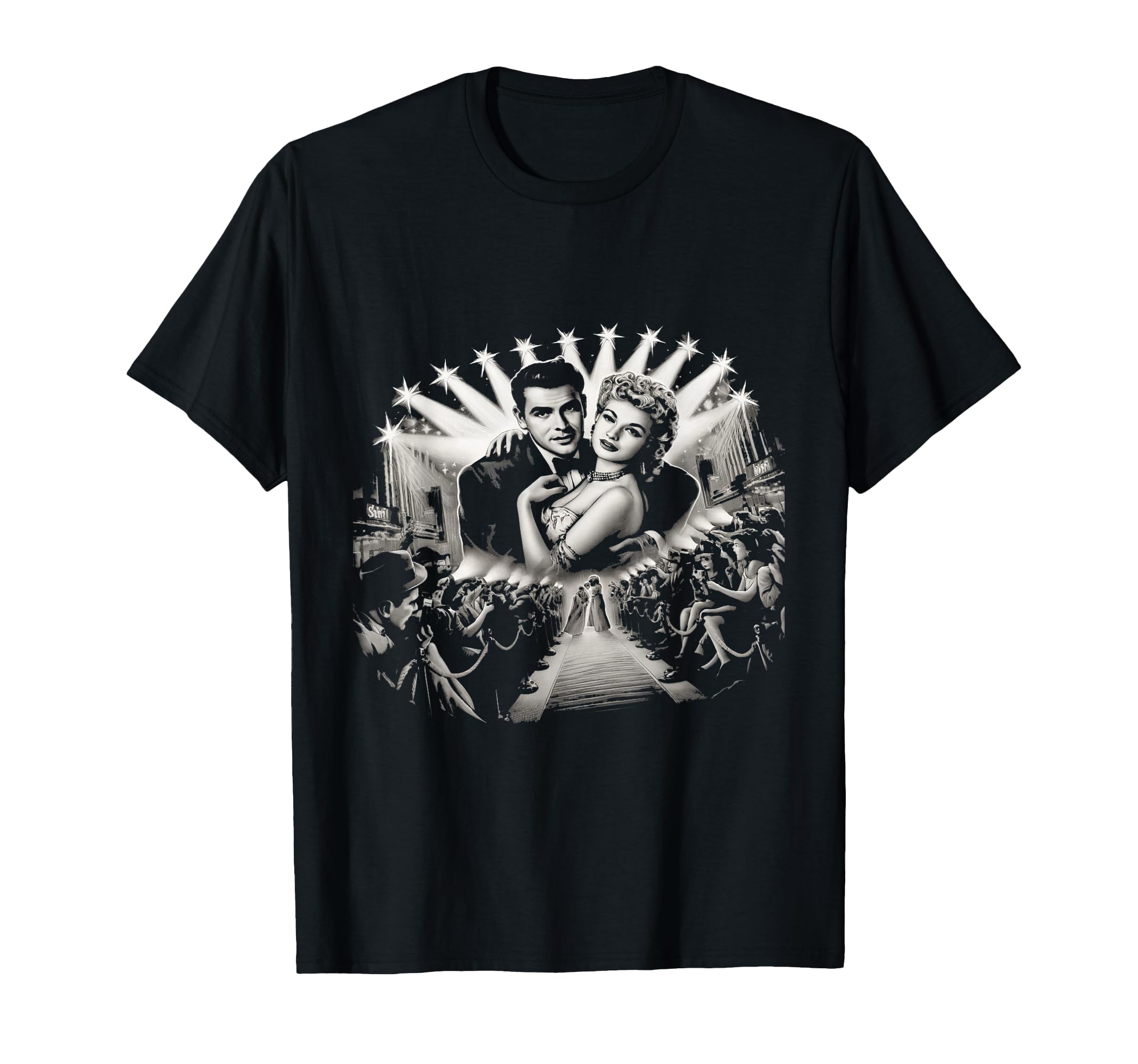 Black And White Glamour Hollywood T-Shirt - Casual Everyday Wear Men Women - T-Shirt, Sweatshirt, Hoodie